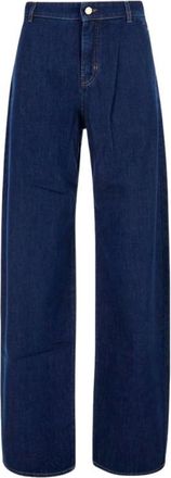 Max Mara Jeans, Dames, Blauw, S, Wide Jeans