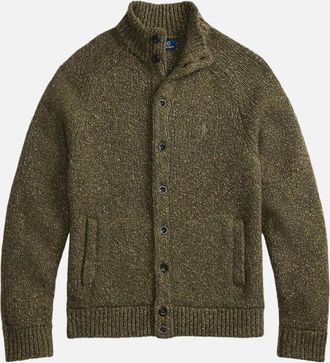 Polo Ralph Lauren Mens Polo Ralph Lauren Wool Blend Cardigan 001 Olive Marl - Size: 40