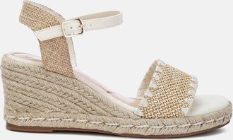 London Rag lucas raffia wedge heel espadrilles