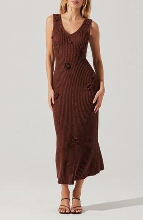 ASTR the Label Ainhoa Sleeveless Sweater Dress in Brown at Nordstrom Rack, Size X-Small