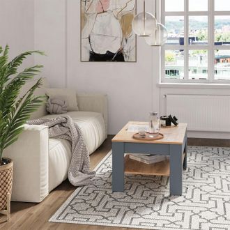 Vicco Mesa De Centro Milan, Antracita/roble Dorado, 92.2 X 65 Cm Vicco