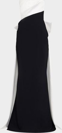 La Petite Robe Di Chiara Boni Strapless Satin Bow Mermaid Gown