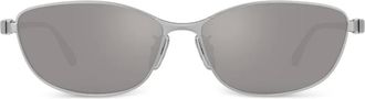 Balenciaga oval-frame sunglasses - unisex - Metal - 62 - Silver