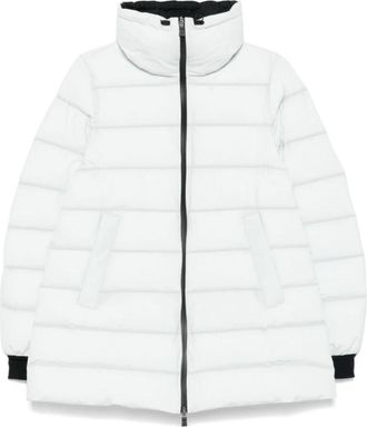 Herno Gewatteerde Waterdichte Pufferjas - Dames - Winterjassen - Wit - M - Leer - Jassen