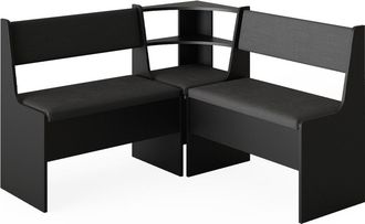 Vicco Banco De Comedor Roman, Negro, 120 X 41.5 Cm