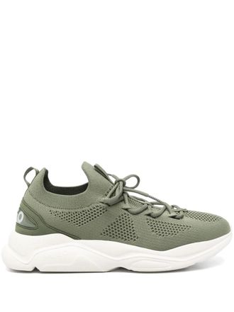 HUGO BOSS mesh-panelled sneakers - men - Fabric/Fabric/Rubber - 41 - Green