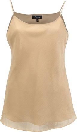 Theory Teah Camisole Top in Beige Silk