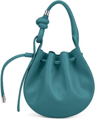 Behno Mini Ina Pebble Leather Crossbody Bag in Evergreen at Nordstrom