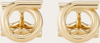Ferragamo Men Gancini cufflinks Gold