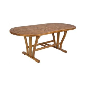 BIZZOTTO Bizzotto - Mesa De Exterior Extensible Ovalada De Madera De Acacia 150 - 200x90x H74 Cm