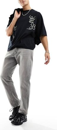 Jack & Jones Intelligence Chris loose fit jeans in gray