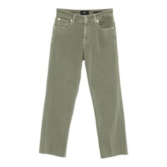 7 For All Mankind Cropped Jeans, female, Green, Size: W29 Calie Straight Ankle Jeans