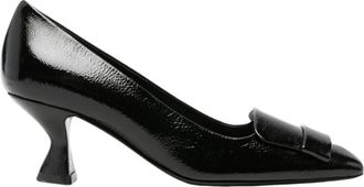 Sergio Rossi Leren Pomp - Dames - Pumps - Zwart - 37 EU - Leer - Schoenen