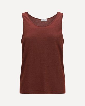 Brunello Cucinelli Luminous knit Tank Top Female XL