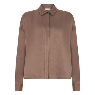 PESERICO Peserico, Shirts, female, Brown, Size: M Cotton Shirt