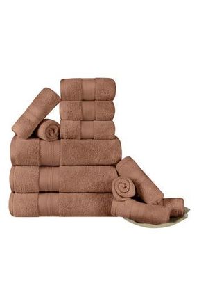 Superior Aria 12-Piece Turkish Cotton Towel Set in Taupe at Nordstrom Rack