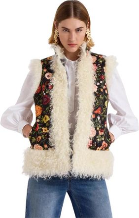 La DoubleJ Folk Jas in Botticelli Print - Dames - Bodywarmers - Veelkleurig - S - Wol - Jassen