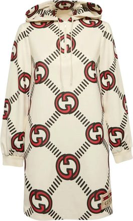 Gucci Abito corto GG con cappuccio - Toni neutri