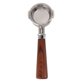 OEM Portafiltro Naked Sin Fondo De 58 Mm Para Cafetera Universal, Doble Boquilla, Acero Inoxidable Tipo A1, Rama Rojo &Aacute;cido