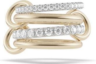 Spinelli Kilcollin Halley Linked Diamond Ring in Yellow Gold White Diamond at Nordstrom, Size 7.5