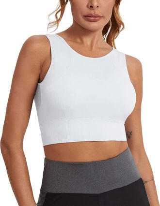 Generic Sports Bra Womens Strong Hold for Jogging - T-Shirt Bra Womens Without Underwire Lined Sports Bra Padded Without Underwire Crop Top High Neck U Back W