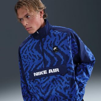 Nike Mens Air Half-Zip Jacket in Blue | HV0878-480