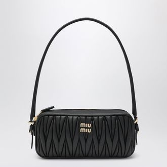 Miu Miu Quilted nappa leather pouch in black