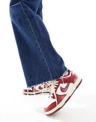 Nike Dunk Low Premium sneakers in white and red