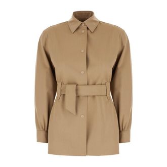 Max Mara Light Jackets, female, Brown, Size: 2XS Mxmagenzia 001