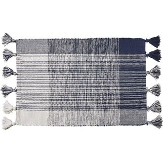 Tag Tassel Plaid Doormat Stylish Home Entryway Rug in Blue at Nordstrom, Size Medium