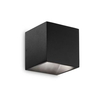 Netlighting Rubik LED 1 Light Outdoor Up Down Wall Light Black IP44