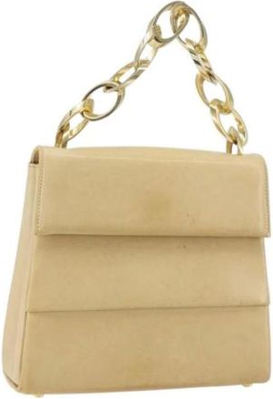 Ferragamo Pre-owned Handbags, female, Beige, Size: ONE SIZE Pre-owned Handbag
