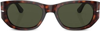 Persol tortoiseshell-effect oval-frame sunglasses - unisex - Acetate - 55 - Green