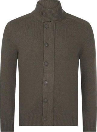 Gran Sasso C&aacute;rdigan con cremallera y botones - Knitwear - Hombre - Verde - 2XL