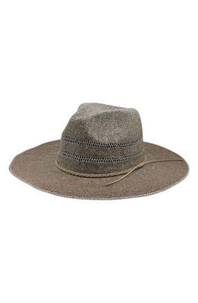 MARCUS ADLER Straw Panama Hat in Taupe at Nordstrom Rack
