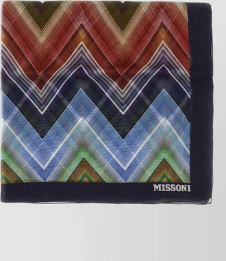 Missoni silk foulard chevron pattern square scarf