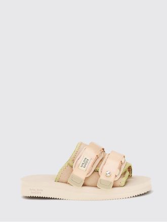 Forte_Forte x Suicoke Suede Flat Sandals with Velcro Strap Closure