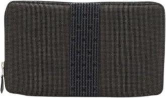 Herm&egrave;s Pre-owned Canvas Portemonnee - Dames - Vintage Accessoires - Grijs - ONE Size - Vintage