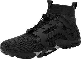 Generic Shoes for Men UK - Mens Outdoor Hiking Sneakers for Running River Trekking and Water Sports Adventure Non Slip Durable Performance Footwear Black