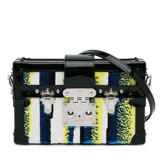 Louis Vuitton Black Sequins Petite Malle Mini Trunk