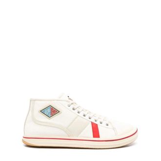 Bottega Veneta High-Top Canvas Trainers - male - Bottega Veneta - Sneakers - White - 5 UK - Shoes