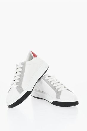 Dsquared2 Leather Low-Top Sneakers BUMPER with Contrast Details size 45