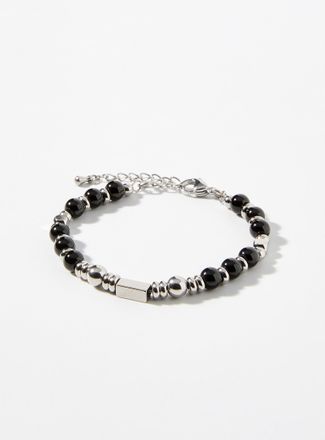 Le 31 Mens Metallic and coloured bead bracelet