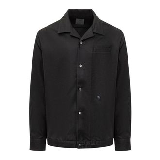 Givenchy Overshirt met lange mouwen - Heren - Zomerjassen - Zwart - XL - Leer - Jassen