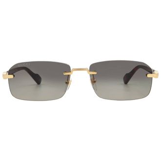 Gucci Grey Gradient Rectangular Mens Sunglasses GG1221S 006 56