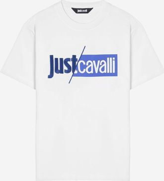 Just Cavalli Baumwoll-T-Shirt mit Logo