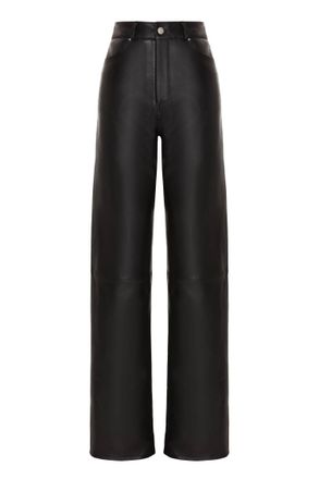 Astrid Womens Leather Pants In Black