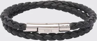 Tod's Bracciale MyColors in pelle di vitello intrecciata con logo inciso
