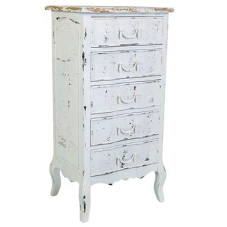 Wanderlust Deco Sinfonier de madera blanco 50x40x98 cm