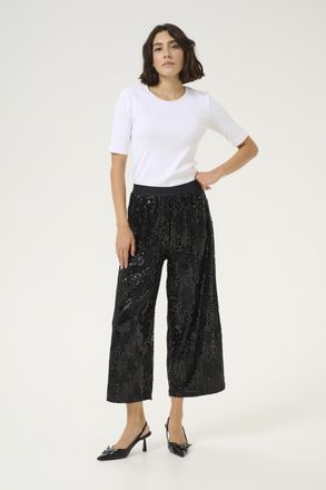 Kaffe Jersey broek Regular fit Black